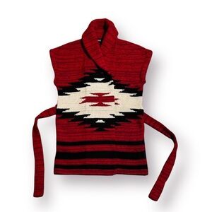 Rare Ralph Lauren Southwest / Aztec Wool Cardigan Vest Size S
